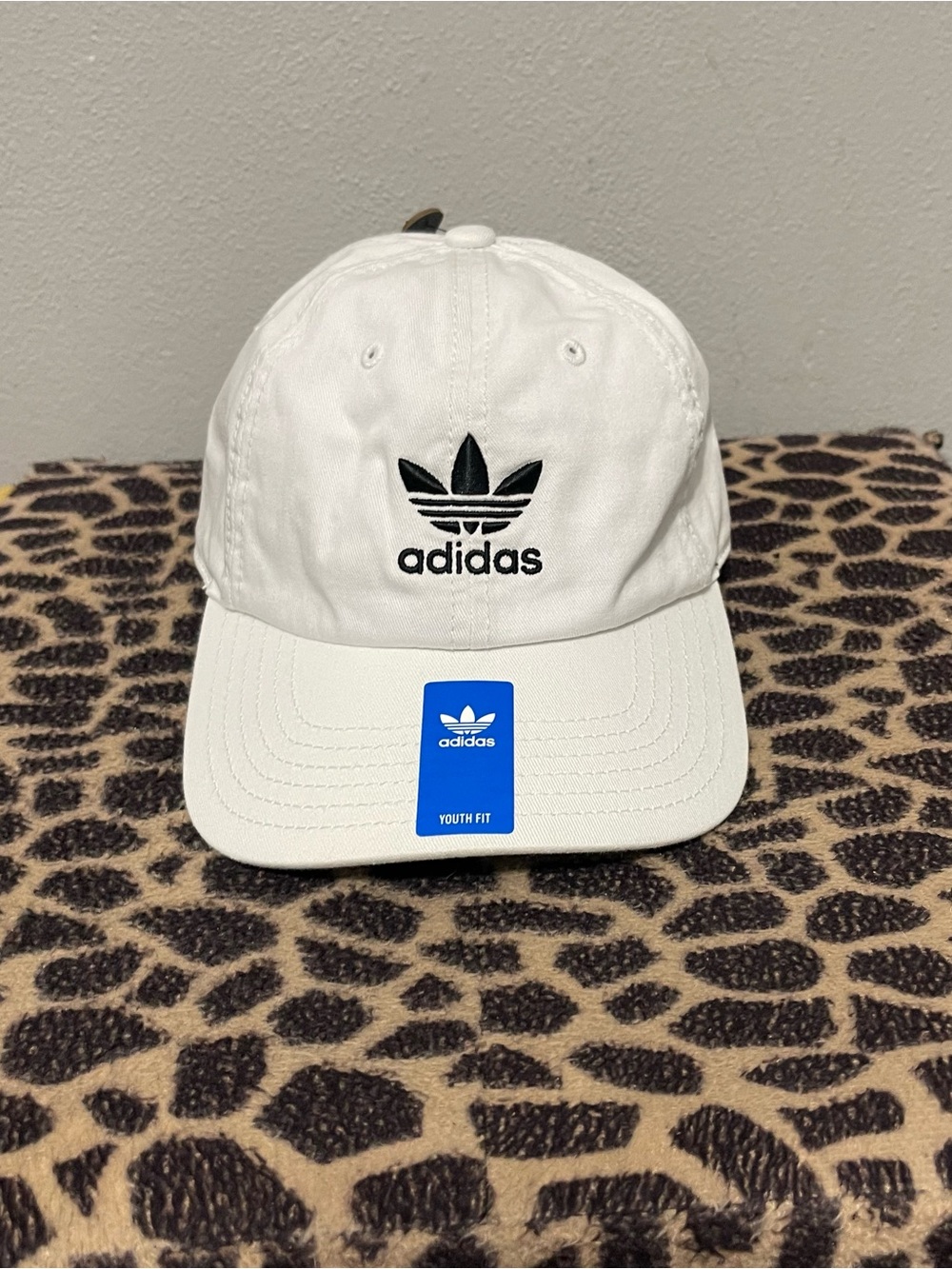 Adidas Youth Fit Logo Strap Back Baseball Cap White NWT Kids OS